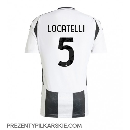 Stroje piłkarskie Juventus Manuel Locatelli #5 Koszulka Podstawowej 2024-25 Krótki Rękaw